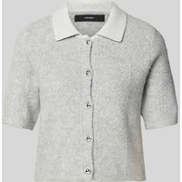 Vero Moda Regular Fit Strickjacke mit Schmuckknöpfen Modell 'DIANA' in Hellgrau Melange, Größe XS Vero Moda Regular Fit Strickjacke mit Schmuckknöpfen Modell 'DIANA' in Hellgrau Melange, Größe XS von Vero Moda