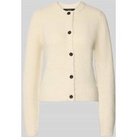 Vero Moda Regular Fit Strickjacke mit Woll-Anteil Modell 'NOVAH' in Ecru, Größe L von Vero Moda