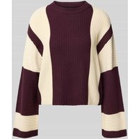 Vero Moda Regular Fit Strickpullover aus Baumwoll-Mix Modell 'GIGI' in Dunkelrot, Größe XL von Vero Moda