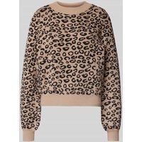 Vero Moda Regular Fit Strickpullover aus Viskose-Mix Modell 'NANCY' in Beige Melange, Größe XS von Vero Moda