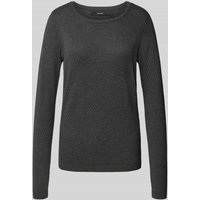 Vero Moda Regular Fit Strickpullover aus reiner Baumwolle Modell 'CARE' in Dunkelgrau, Größe L Vero Moda Regular Fit Strickpullover aus reiner Baumwolle Modell 'CARE' in Dunkelgrau, Größe L von Vero Moda