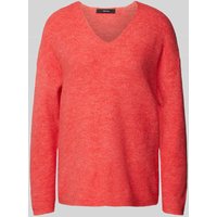 Vero Moda Regular Fit Strickpullover in Melange Modell 'CREWLEFILLE' in Rot, Größe M von Vero Moda