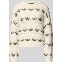 Vero Moda Regular Fit Strickpullover mit Lochstrickmuster Modell 'IDELLE' in Offwhite, Größe XS Vero Moda Regular Fit Strickpullover mit Lochstrickmuster Modell 'IDELLE' in Offwhite, Größe XS von Vero Moda