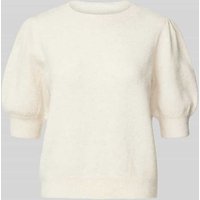 Vero Moda Regular Fit Strickpullover mit Puffärmeln Modell 'DOFFY' in Offwhite, Größe M von Vero Moda