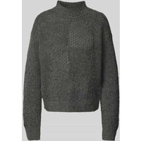 Vero Moda Regular Fit Strickpullover mit Stehkragen Modell 'MOON' in Mittelgrau, Größe M von Vero Moda