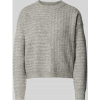 Vero Moda Regular Fit Strickpullover mit Streifenmuster Modell 'URANUS' in Hellgrau, Größe L Vero Moda Regular Fit Strickpullover mit Streifenmuster Modell 'URANUS' in Hellgrau, Größe L von Vero Moda