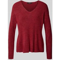 Vero Moda Regular Fit Strickpullover mit V-Ausschnitt Modell 'CREWLEFILE' in Rot Melange, Größe XS Vero Moda Regular Fit Strickpullover mit V-Ausschnitt Modell 'CREWLEFILE' in Rot Melange, Größe XS von Vero Moda