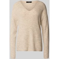 Vero Moda Regular Fit Strickpullover mit V-Ausschnitt Modell 'CREWLEFILE' in Sand Melange, Größe XL Vero Moda Regular Fit Strickpullover mit V-Ausschnitt Modell 'CREWLEFILE' in Sand Melange, Größe XL von Vero Moda