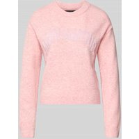 Vero Moda Regular Fit Strickpullover mit Viskose-Anteil Modell 'AMOREMIO' in Rosa Melange, Größe S von Vero Moda