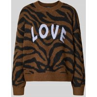 Vero Moda Regular Fit Strickpullover mit Woll-Anteil Modell 'NEWKAI' in Cognac Melange, Größe S von Vero Moda