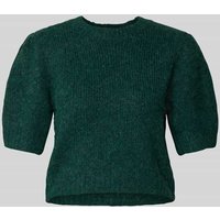 Vero Moda Regular Fit Strickpullover mit Woll-Anteil Modell 'NOVAH' in Dunkelgruen Melange, Größe L von Vero Moda