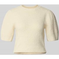 Vero Moda Regular Fit Strickpullover mit Woll-Anteil Modell 'NOVAH' in Ecru, Größe M von Vero Moda