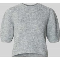 Vero Moda Regular Fit Strickpullover mit Woll-Anteil Modell 'NOVAH' in Mittelgrau, Größe M von Vero Moda