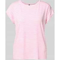 Vero Moda Regular Fit T-Shirt aus Lyocell-Elasthan-Mix Modell 'AVA' in Rosa, Größe L von Vero Moda