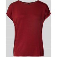 Vero Moda Regular Fit T-Shirt aus Lyocell-Mix Modell 'AVA' in Rostrot, Größe M von Vero Moda