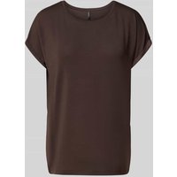 Vero Moda Regular Fit T-Shirt aus Lyocell-Mix Modell 'AVA' in Schoko, Größe XS von Vero Moda