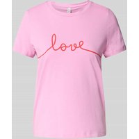 Vero Moda Regular Fit T-Shirt aus reiner Baumwolle Modell 'KAMI' in Rosa, Größe S von Vero Moda
