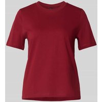 Vero Moda Regular Fit T-Shirt aus reiner Baumwolle Modell 'PAULINA' in Dunkelrot, Größe XL von Vero Moda