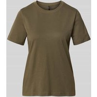 Vero Moda Regular Fit T-Shirt aus reiner Baumwolle Modell 'PAULINA' in Oliv, Größe L von Vero Moda