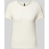 Vero Moda Regular Fit T-Shirt in Crinkle-Optik Modell 'ELENE' in Weiss, Größe M von Vero Moda
