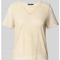 Vero Moda Regular Fit T-Shirt mit Ausbrenner-Effekt Modell 'MAYA' in Offwhite, Größe M von Vero Moda