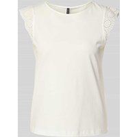 Vero Moda Regular Fit T-Shirt mit Lochstickerei Modell 'EMILY' in Offwhite, Größe XS Vero Moda Regular Fit T-Shirt mit Lochstickerei Modell 'EMILY' in Offwhite, Größe XS von Vero Moda