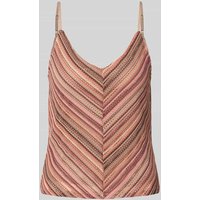 Vero Moda Regular Fit Trägertop mit Allover-Muster Modell 'DEMI' in Hellbraun, Größe L von Vero Moda