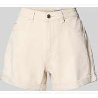 Vero Moda Relaxed Fit Jeansshorts aus Baumwoll-Mix Modell 'ZURI' in Ecru, Größe S von Vero Moda