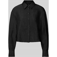 Vero Moda Relaxed Fit Langarmbluse aus fließendem Viskose-Mix Modell 'RAQUEL' in Black, Größe M von Vero Moda