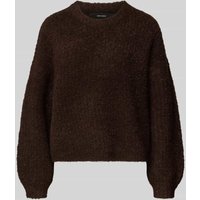 Vero Moda Relaxed Fit Strickpullover mit Woll-Anteil Modell 'CARMEN' in Schoko, Größe M von Vero Moda
