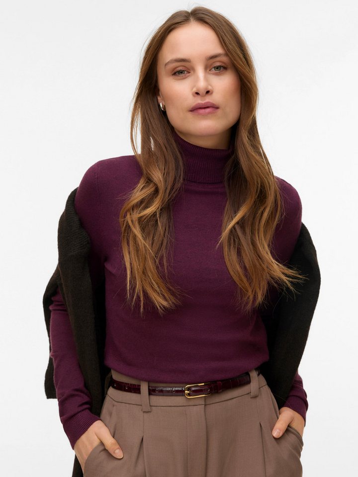 Vero Moda Rollkragenpullover VMHAPPINESS LS ROLLNK PULLOVE GA BOO REP von Vero Moda