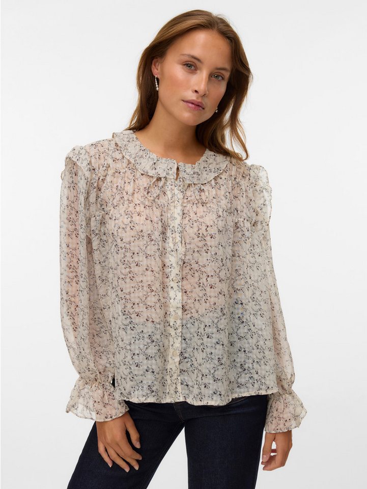 Vero Moda Rüschenbluse VMPETRA LS SHIRT WVN GA NOOS von Vero Moda