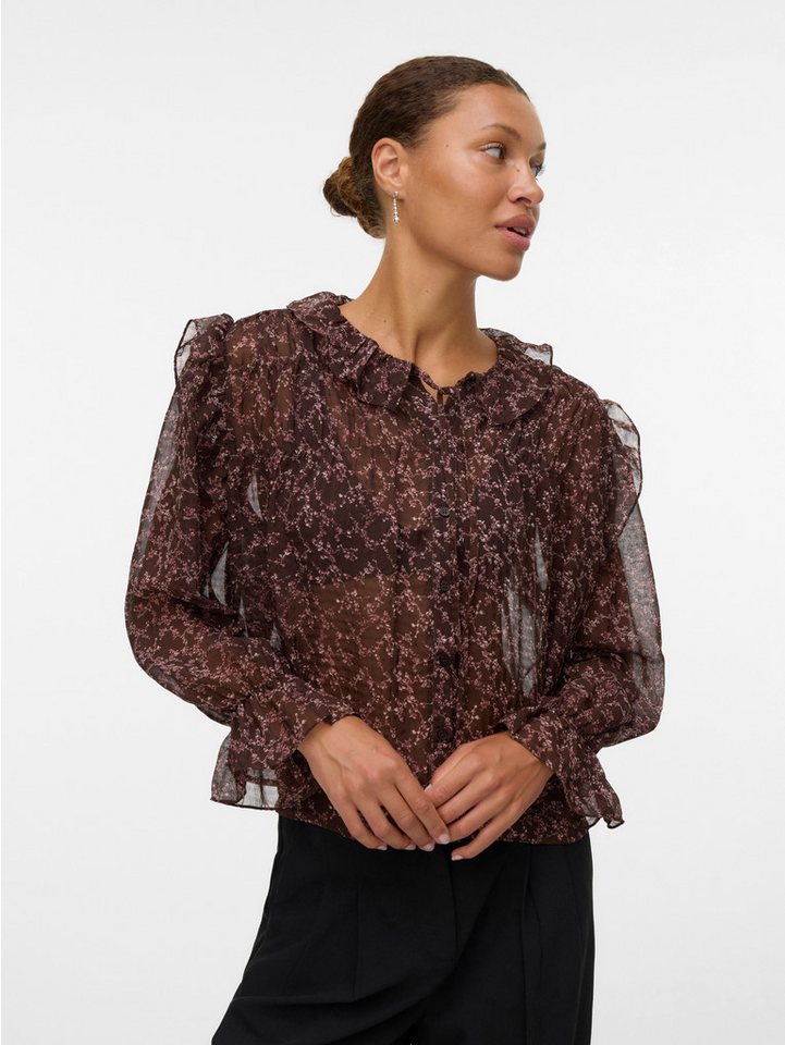 Vero Moda Rüschenbluse VMPETRA LS SHIRT WVN GA NOOS von Vero Moda