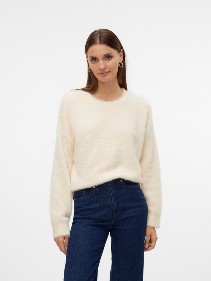 Vero Moda Rundhalspullover VMALINA LS O-NECK BOXY PULLOVER BOO von Vero Moda