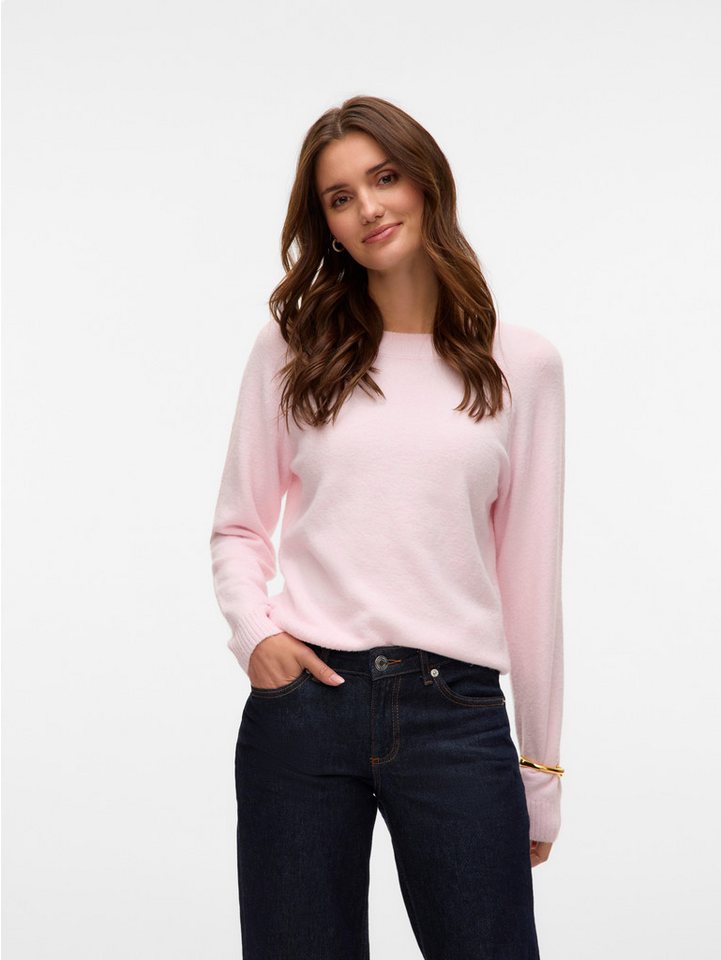 Vero Moda Rundhalspullover VMDOFFY LS O-NECK BLOUSE GA NOOS Materialmix, regular fit von Vero Moda