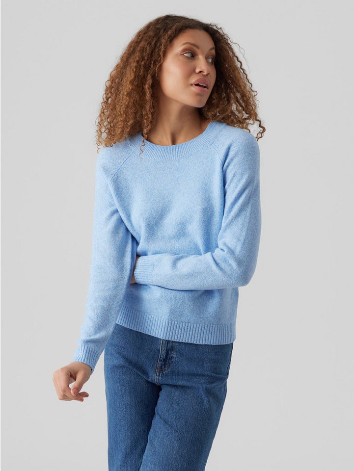 Vero Moda Rundhalspullover VMDOFFY LS O-NECK BLOUSE GA NOOS Materialmix, regular fit von Vero Moda