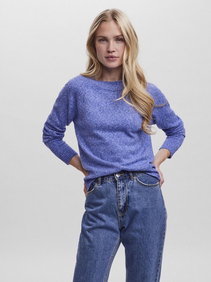 Vero Moda Rundhalspullover VMDOFFY LS O-NECK BLOUSE GA NOOS Materialmix, regular fit von Vero Moda