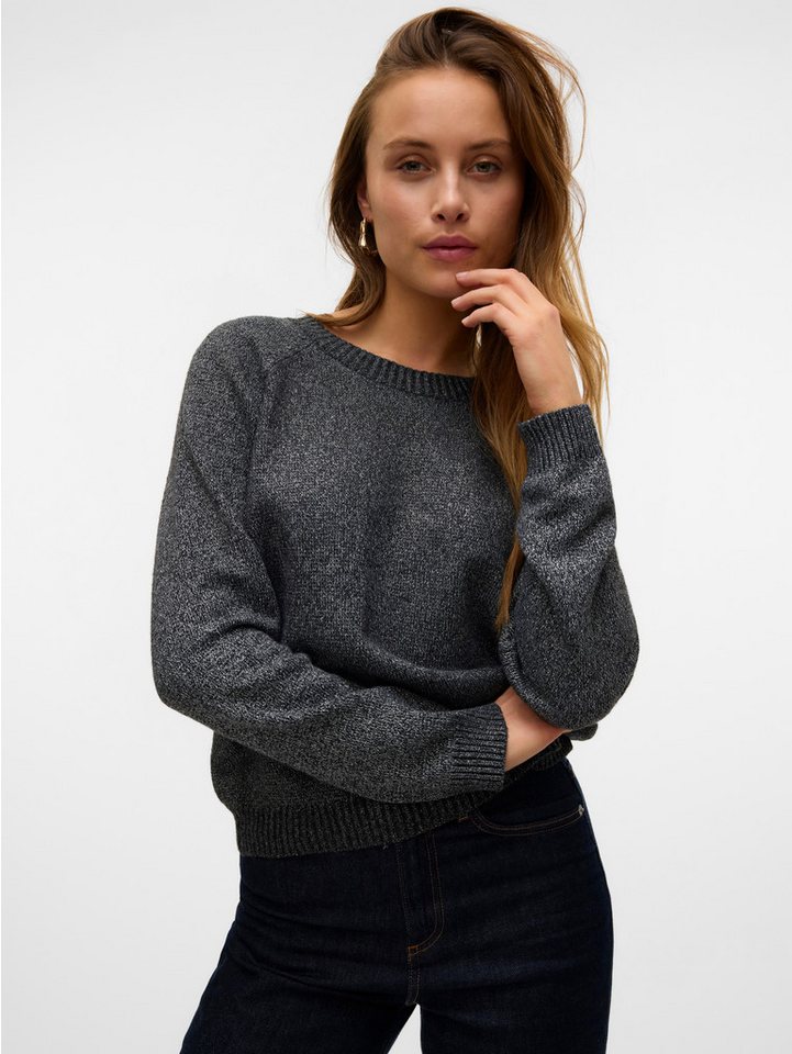 Vero Moda Rundhalspullover VMDOFFYSHINE LS O-NECK BLOUSE REP NOOS von Vero Moda