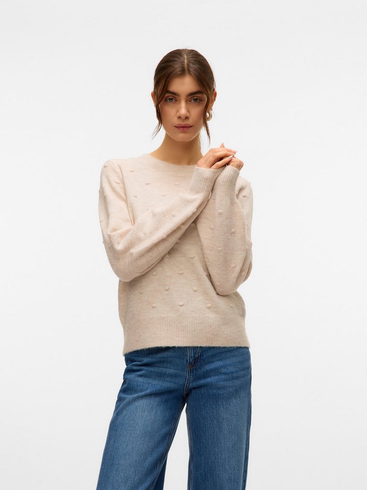 Vero Moda Rundhalspullover VMFRANCESCA LS O-NECK PULLOVER BOO von Vero Moda