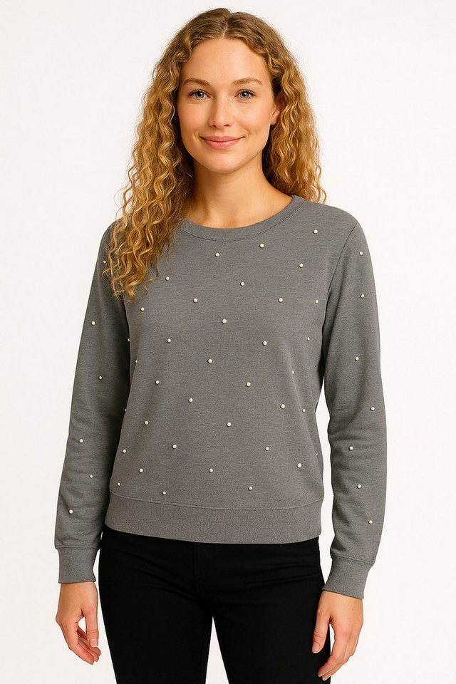 Vero Moda Rundhalspullover VMGLORY PEARL LS O-NECK PULLOVER BOO von Vero Moda