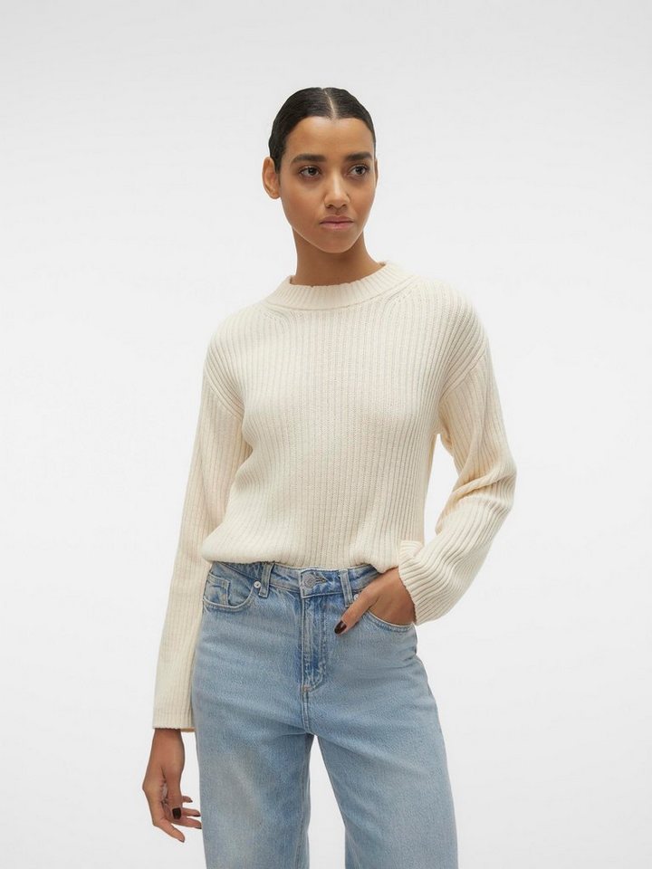 Vero Moda Rundhalspullover VMHILDE LS O-NECK SHORT PULLOVER NOOS von Vero Moda