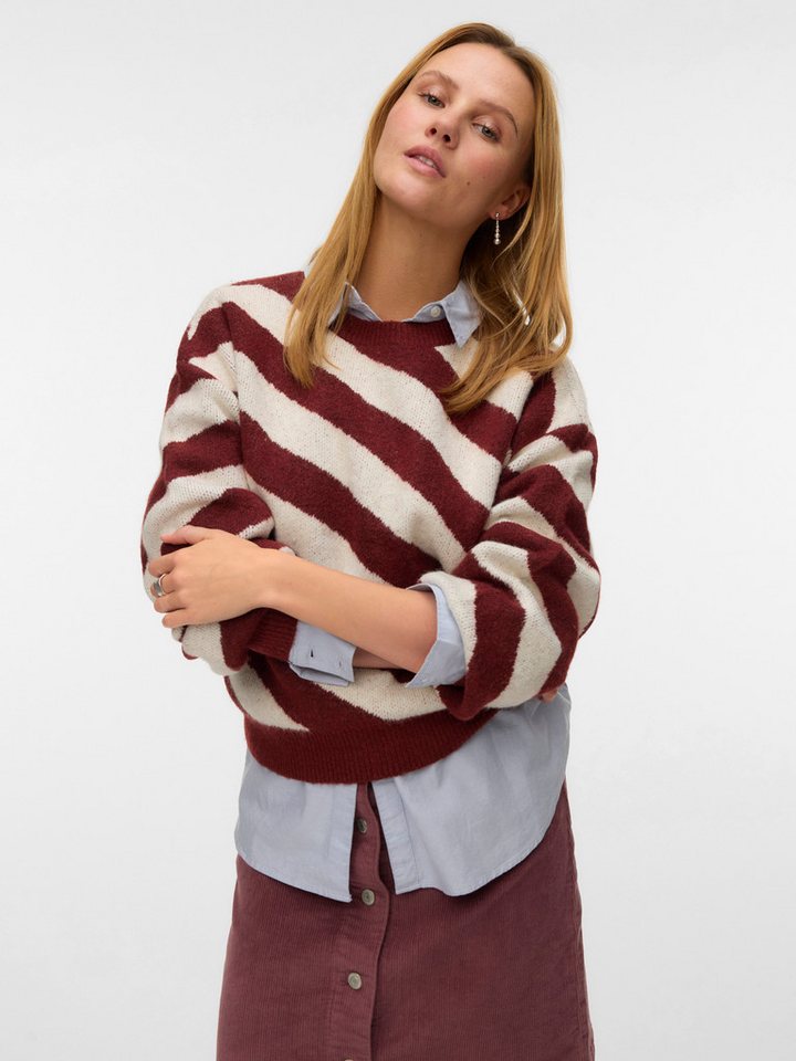 Vero Moda Rundhalspullover VMLARA LS O-NECK PULLOVER GA BOO REP von Vero Moda