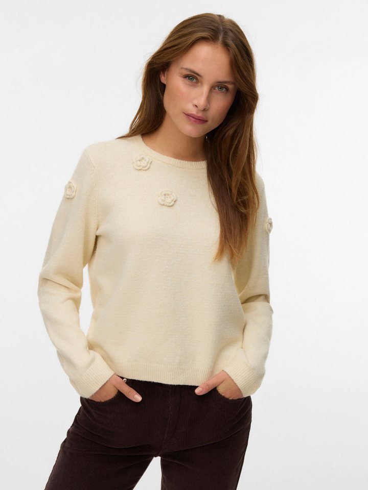 Vero Moda Rundhalspullover VMROSE LS O-NECK PULLOVER BOO von Vero Moda