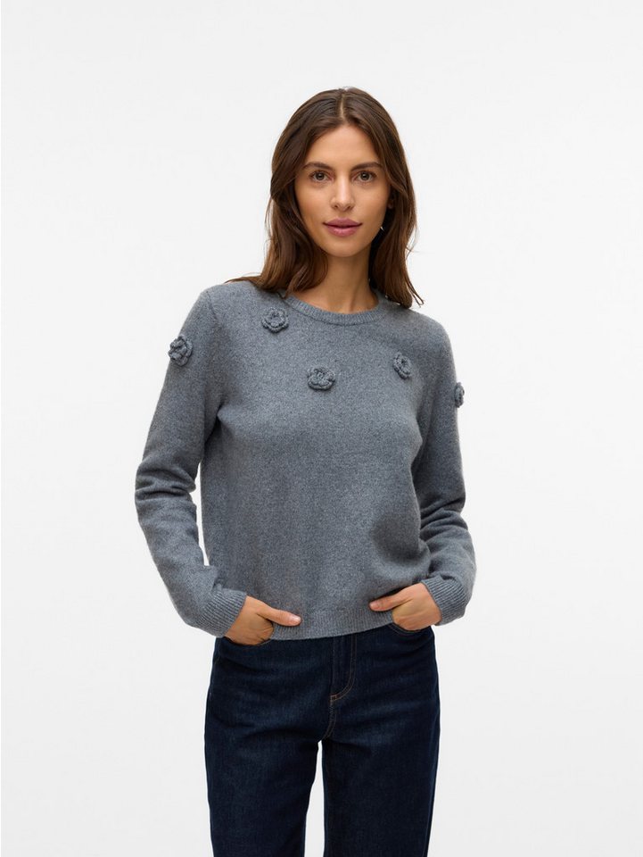 Vero Moda Rundhalspullover VMROSE LS O-NECK PULLOVER BOO von Vero Moda