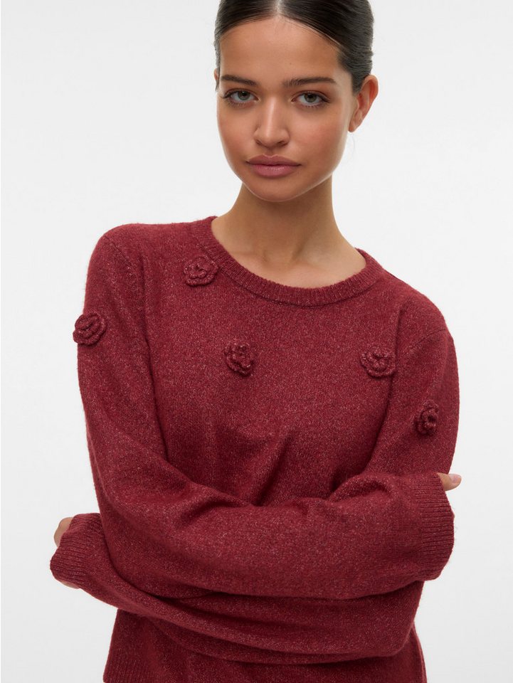Vero Moda Rundhalspullover VMROSE LS O-NECK PULLOVER BOO von Vero Moda