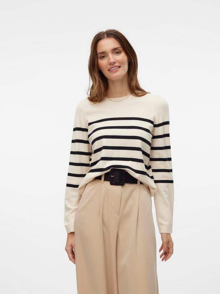 Vero Moda Rundhalspullover VMSABA PLAIN LS O-NECK PULLOVER GA NOOS von Vero Moda