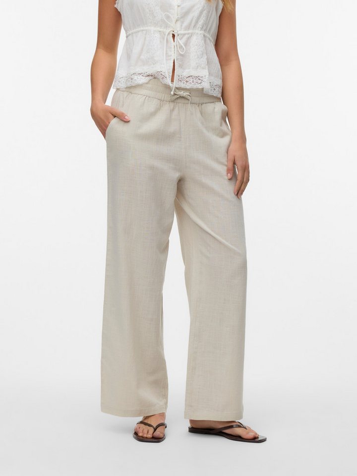 Vero Moda Schlupfhose VMCAIA MW WIDE PANT WVN NOOS Baumwollmischung, oversize, mit Leinen von Vero Moda