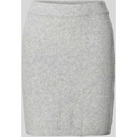 Vero Moda Schmaler Mini-Rock aus elastischem Material Modell 'DIANA' in Hellgrau Melange, Größe S von Vero Moda
