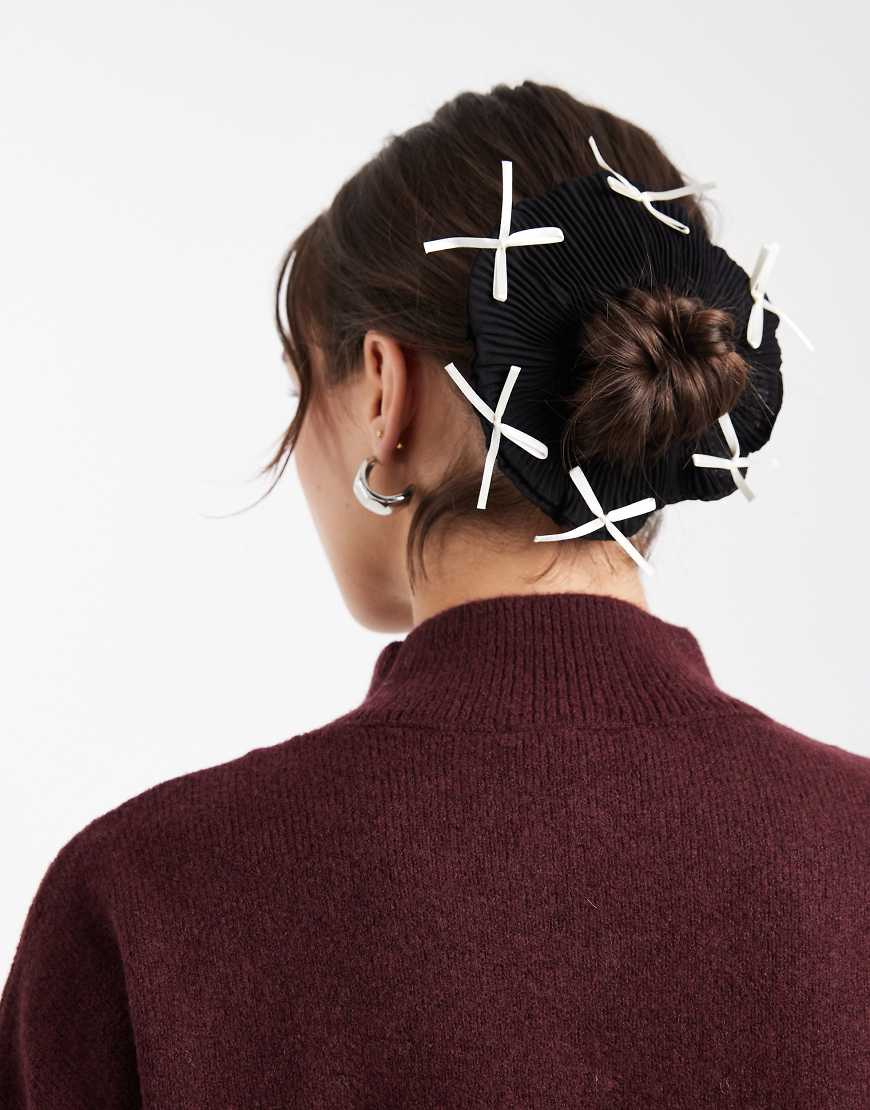 Vero Moda - Scrunchie in Schwarz mit Zierschleifen-Applikation von Vero Moda