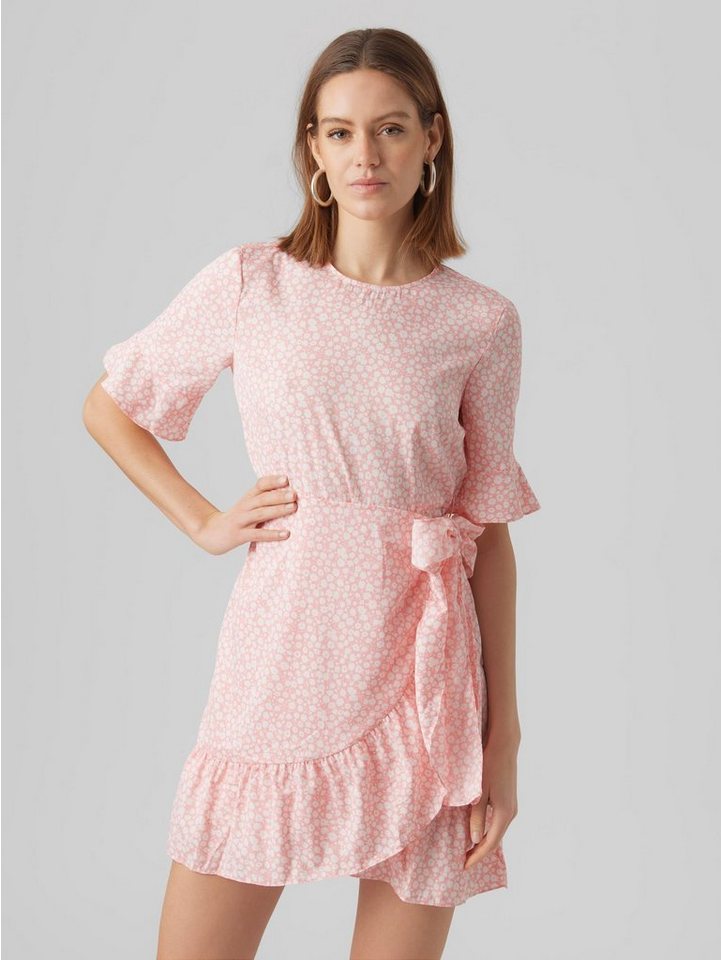 Vero Moda Shirtkleid Kurzes Mini Wickel VMHENNA (kurz) VMHENNA 2/4 O-NECK SHORT DRESS NOOS von Vero Moda